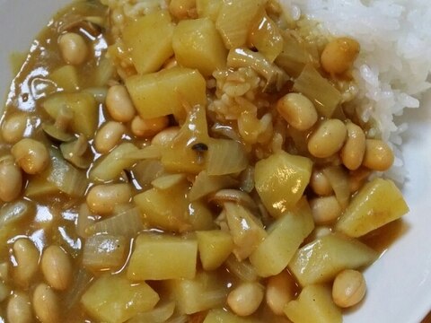 家にあるもので！大豆とツナの簡単カレー